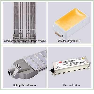 3000K - 6500K Color Temperature Outdoor LED Street Light With CRI 80 Aluminum Alloy